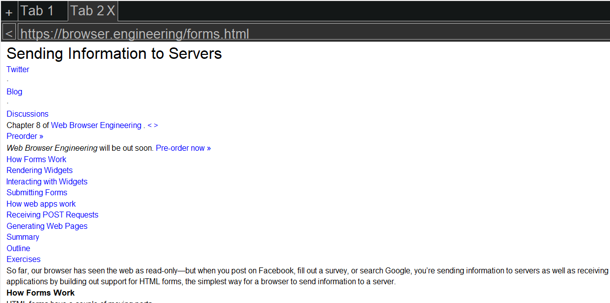 Web Browser project screenshot